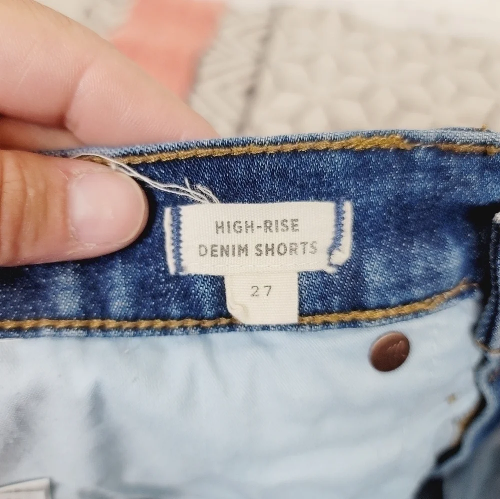 MADEWELL HIGH-RISE DENIM SHORTS, SZ 27